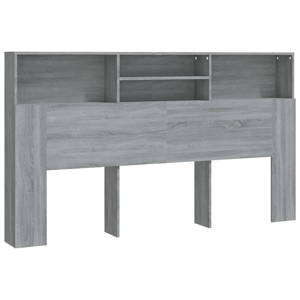 Modern Wooden Super King Size 1.8m Headboard Cabinet With Open Storage Shelves