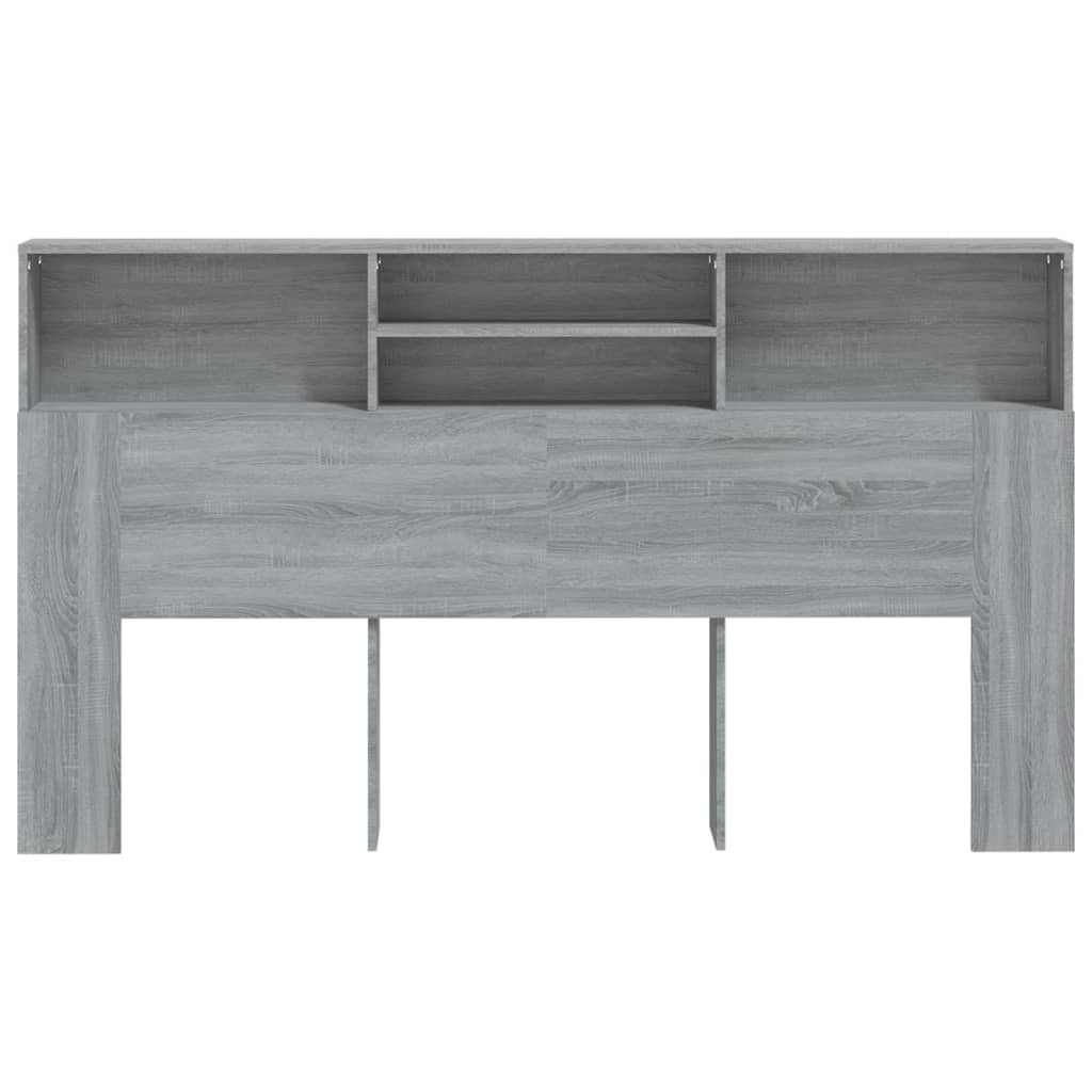 Modern Wooden Super King Size 1.8m Headboard Cabinet With Open Storage Shelves