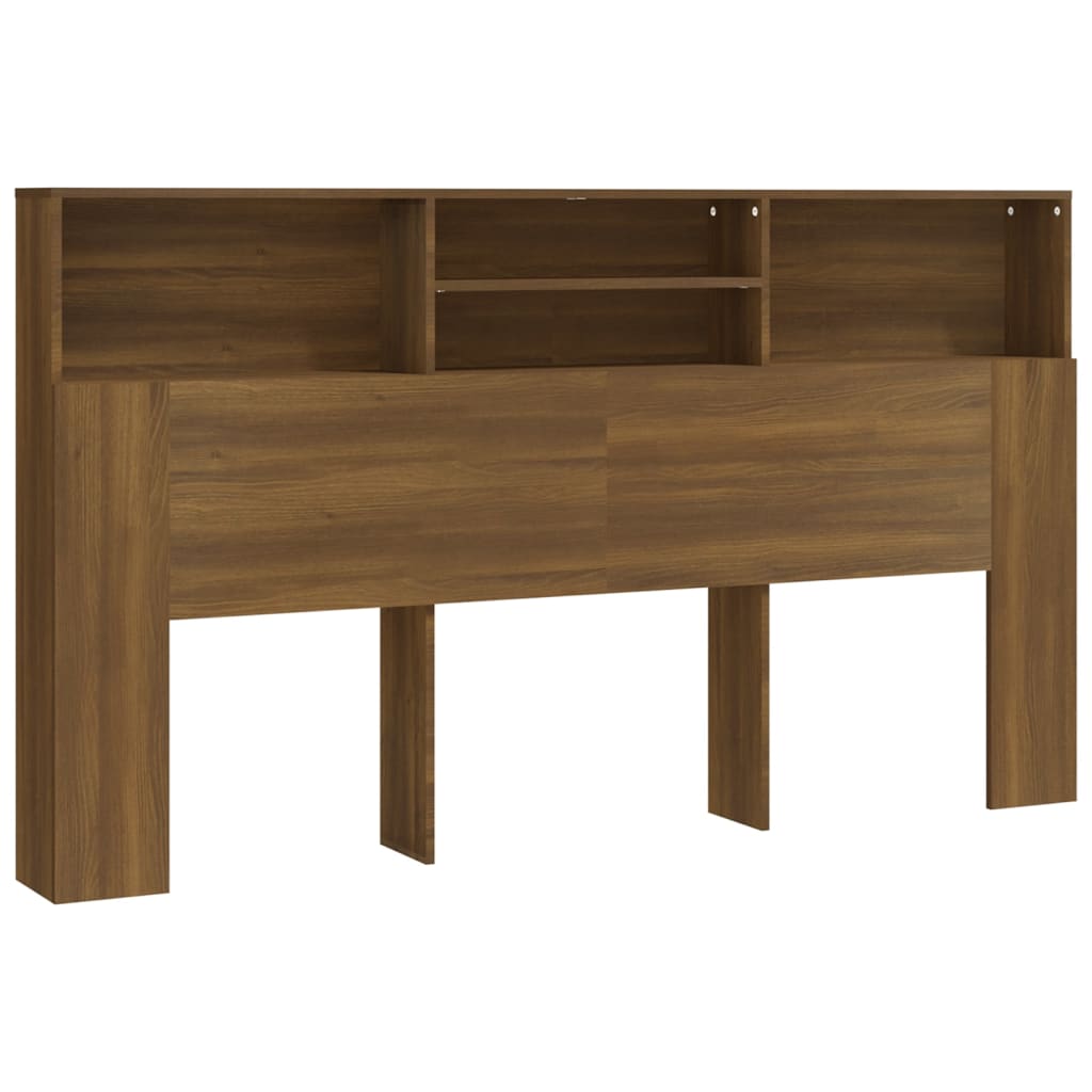 Modern Wooden Super King Size 1.8m Headboard Cabinet With Open Storage Shelves