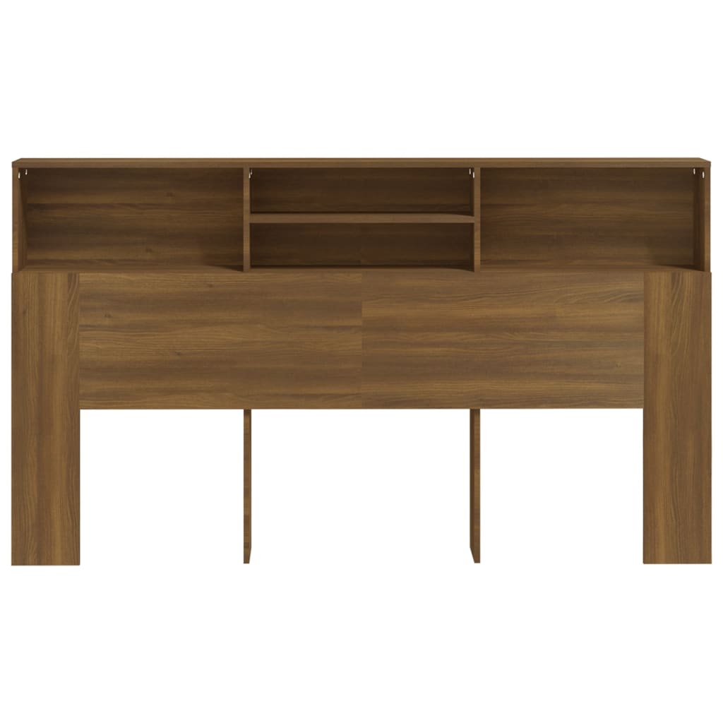 Modern Wooden Super King Size 1.8m Headboard Cabinet With Open Storage Shelves