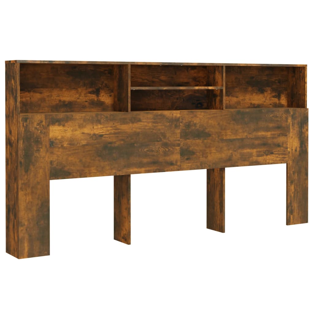 Modern Wooden Emperor Size 2m Headboard With Open Storage Compartments Wood