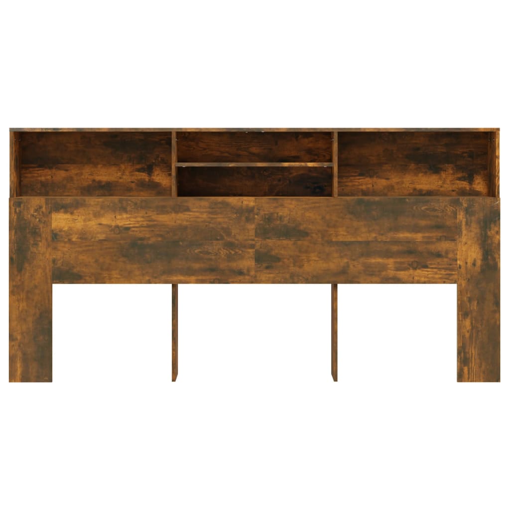 Modern Wooden Emperor Size 2m Headboard With Open Storage Compartments Wood