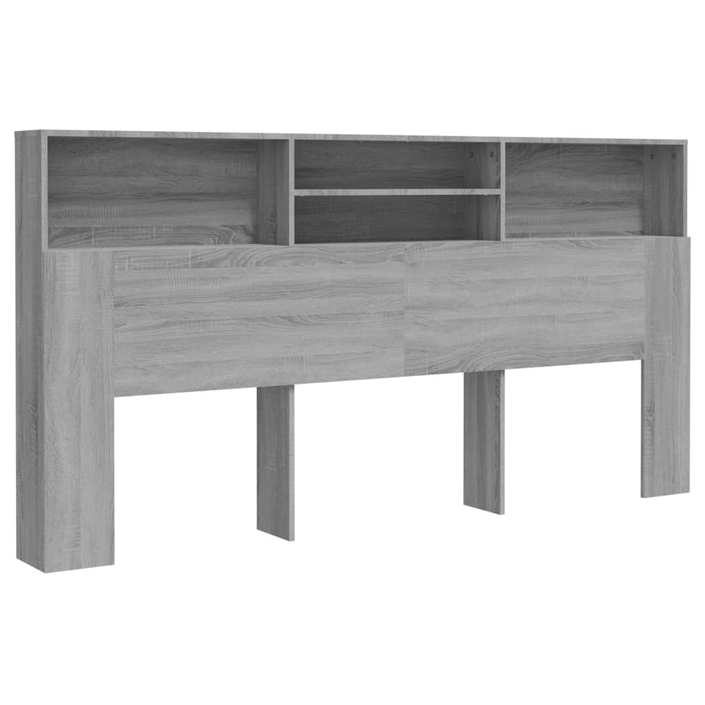 Modern Wooden Emperor Size 2m Headboard With Open Storage Compartments Wood