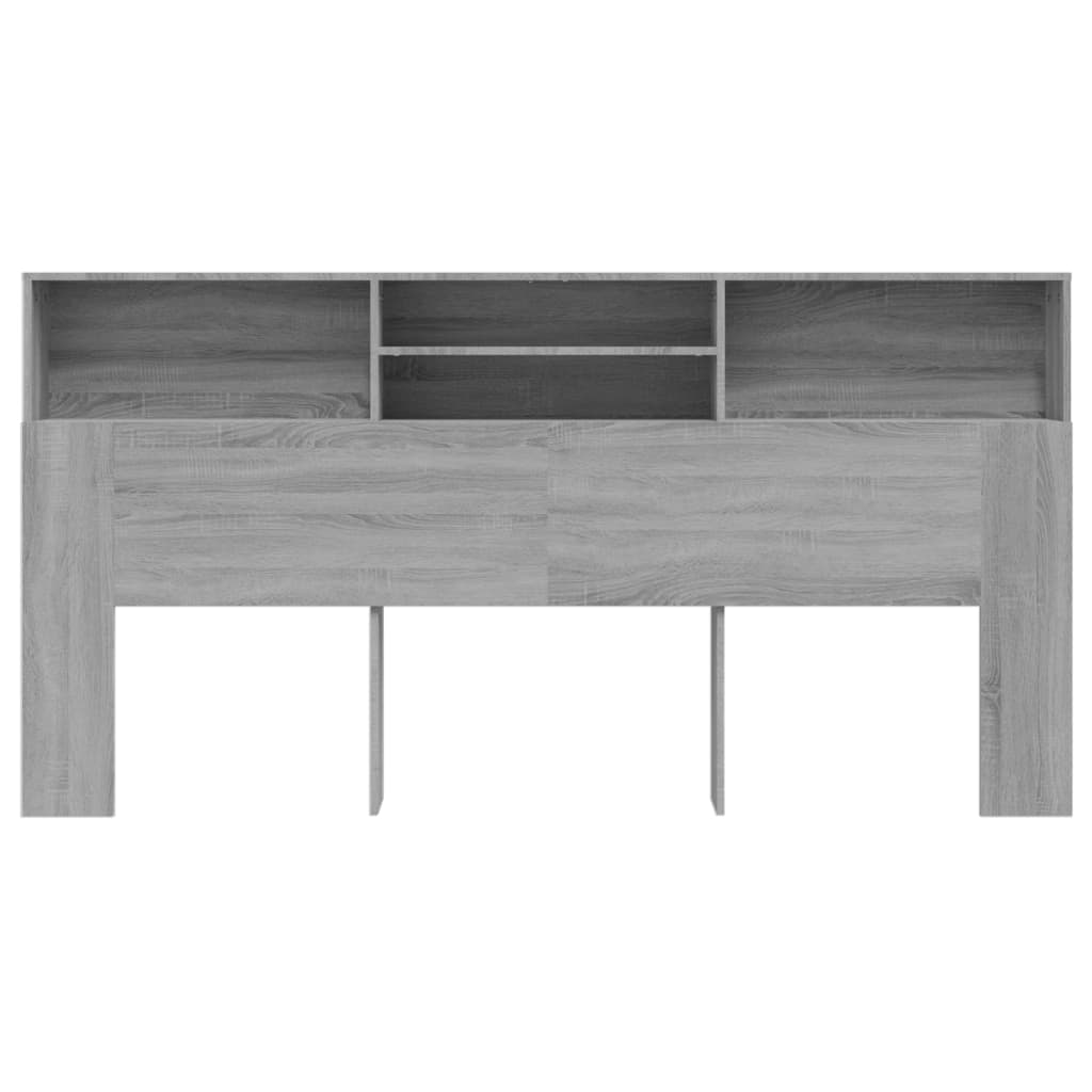 Modern Wooden Emperor Size 2m Headboard With Open Storage Compartments Wood