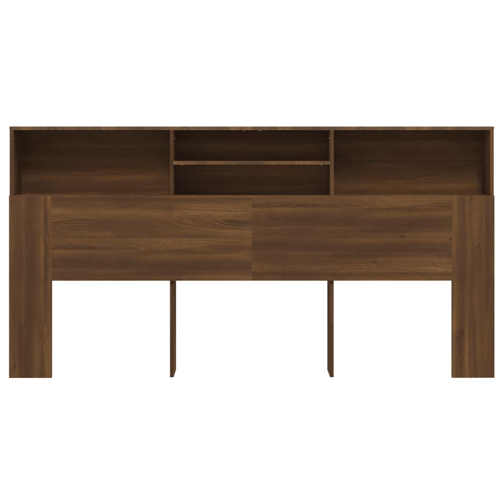 Modern Wooden Emperor Size 2m Headboard With Open Storage Compartments Wood