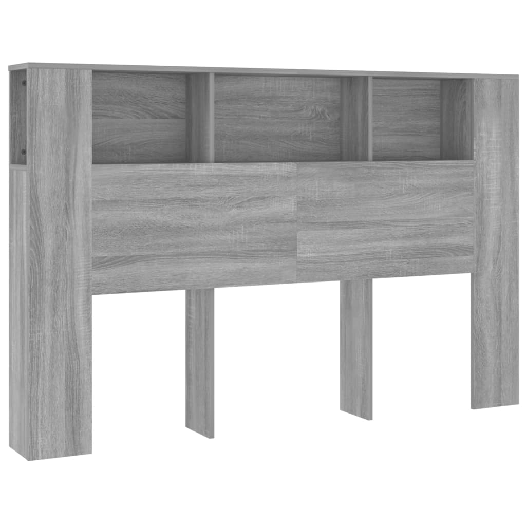 Modern Wooden Queen Size 1.6m Bed Headboard With Open Storage Compartments