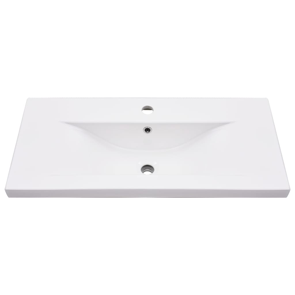 Bathroom Washbasin Frame with Built-in Basin White Iron
