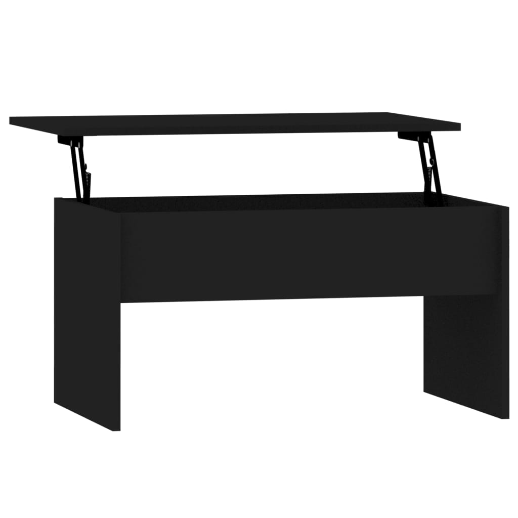 Coffee Table Black 80x50.5x41.5 cm Engineered Wood