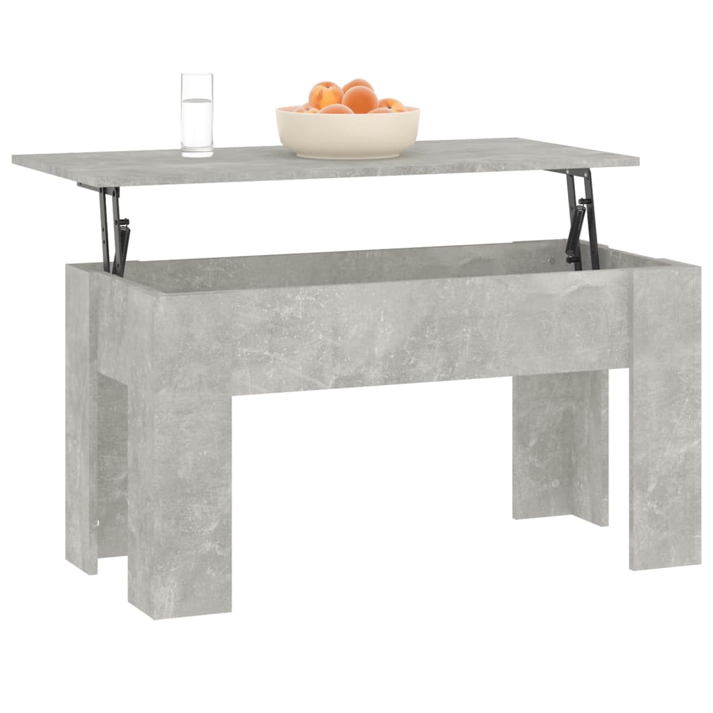 Coffee Table Concrete Grey 101x49x52 cm Engineered Wood