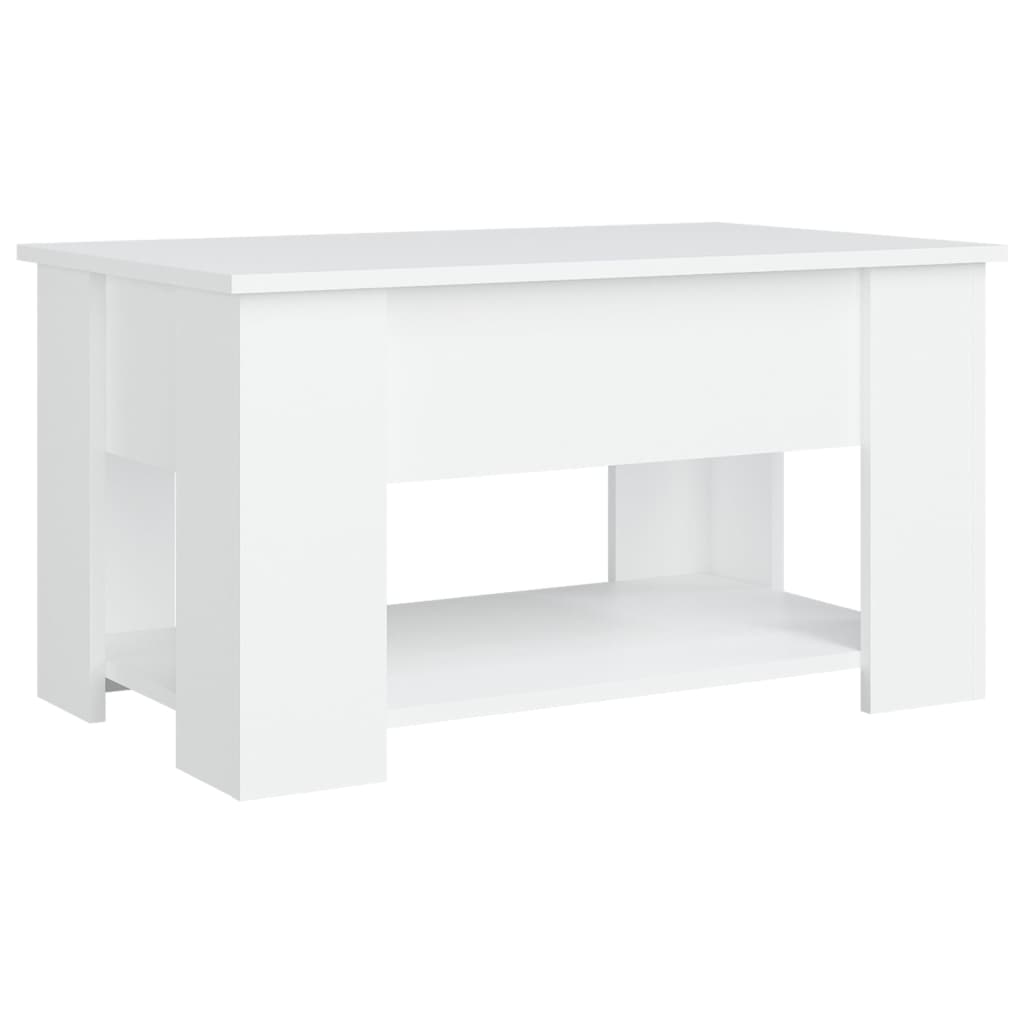 Modern Wooden Living Room Coffee Table With Lift Top Design & Storage Shelf Wood