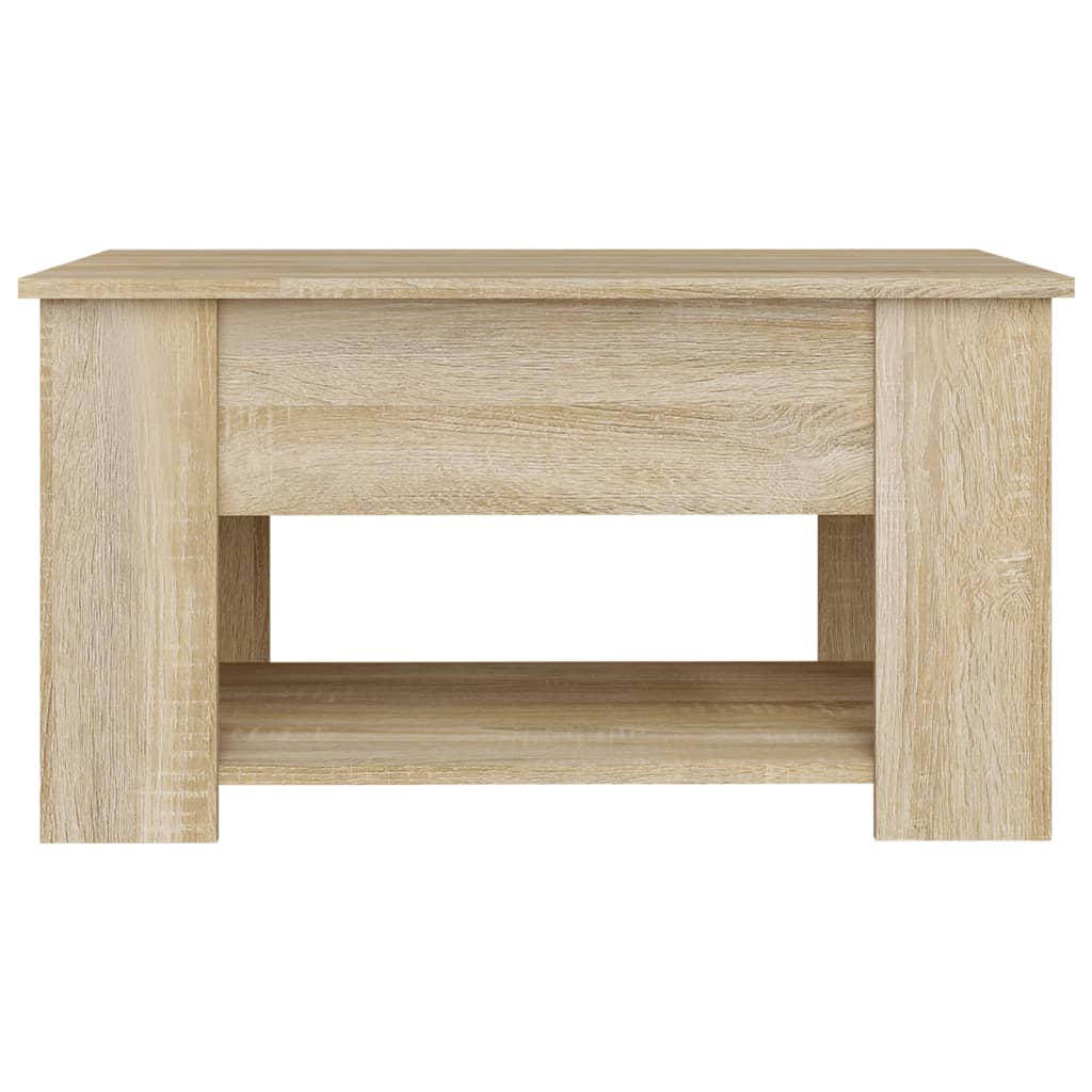 Modern Wooden Living Room Coffee Table With Lift Top Design & Storage Shelf Wood