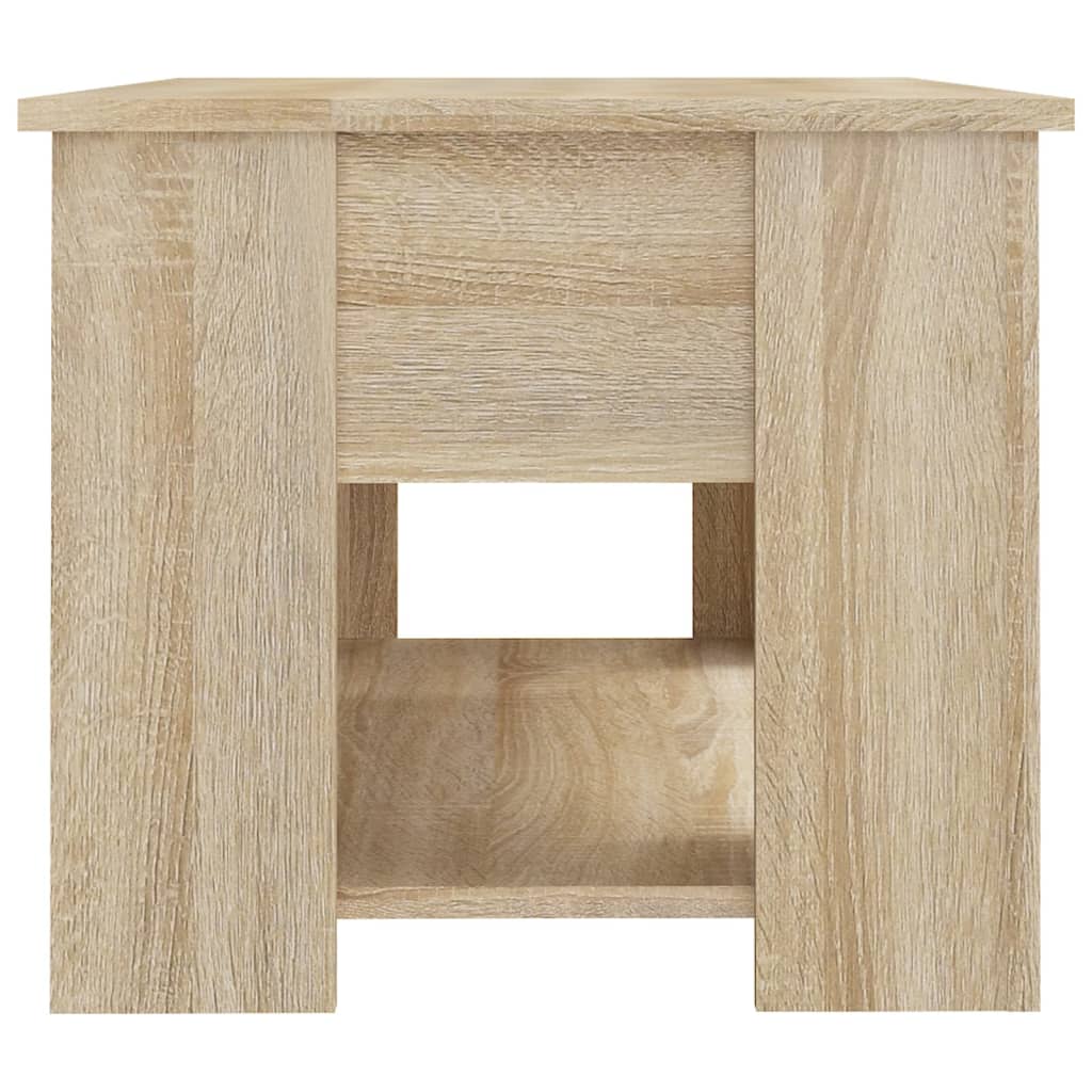 Modern Wooden Living Room Coffee Table With Lift Top Design & Storage Shelf Wood