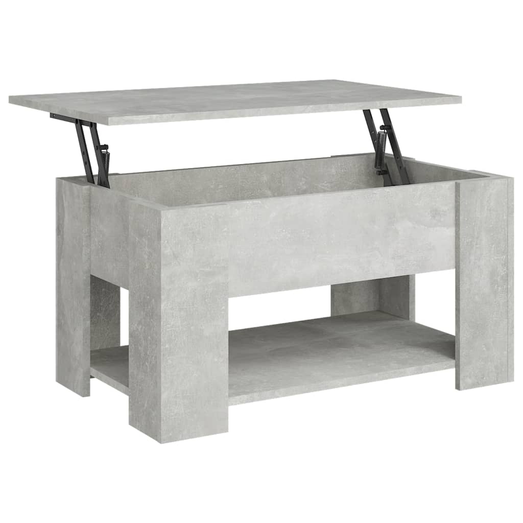 Modern Wooden Living Room Coffee Table With Lift Top Design & Storage Shelf Wood