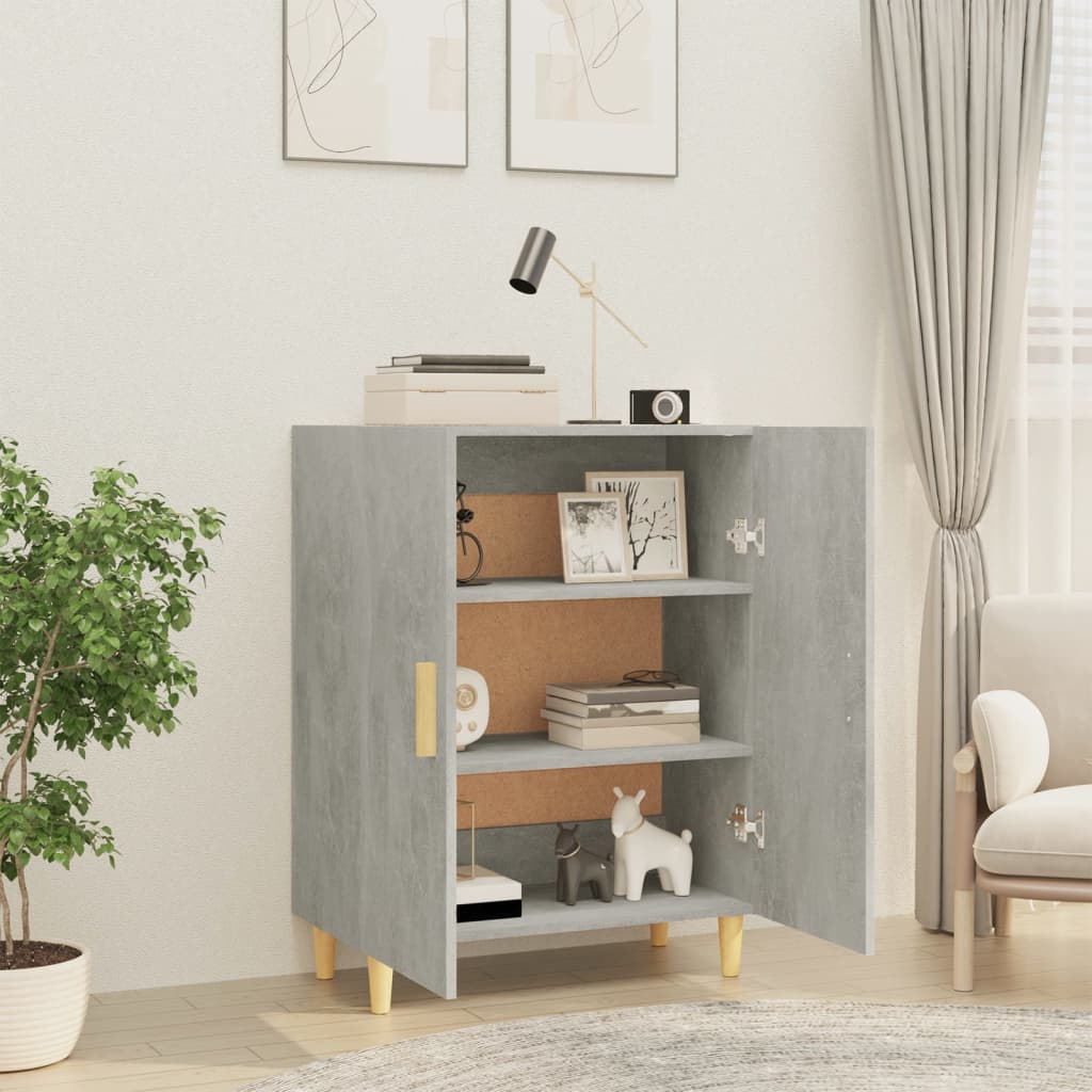 Sideboard Concrete Grey 70x34x90 cm Engineered Wood