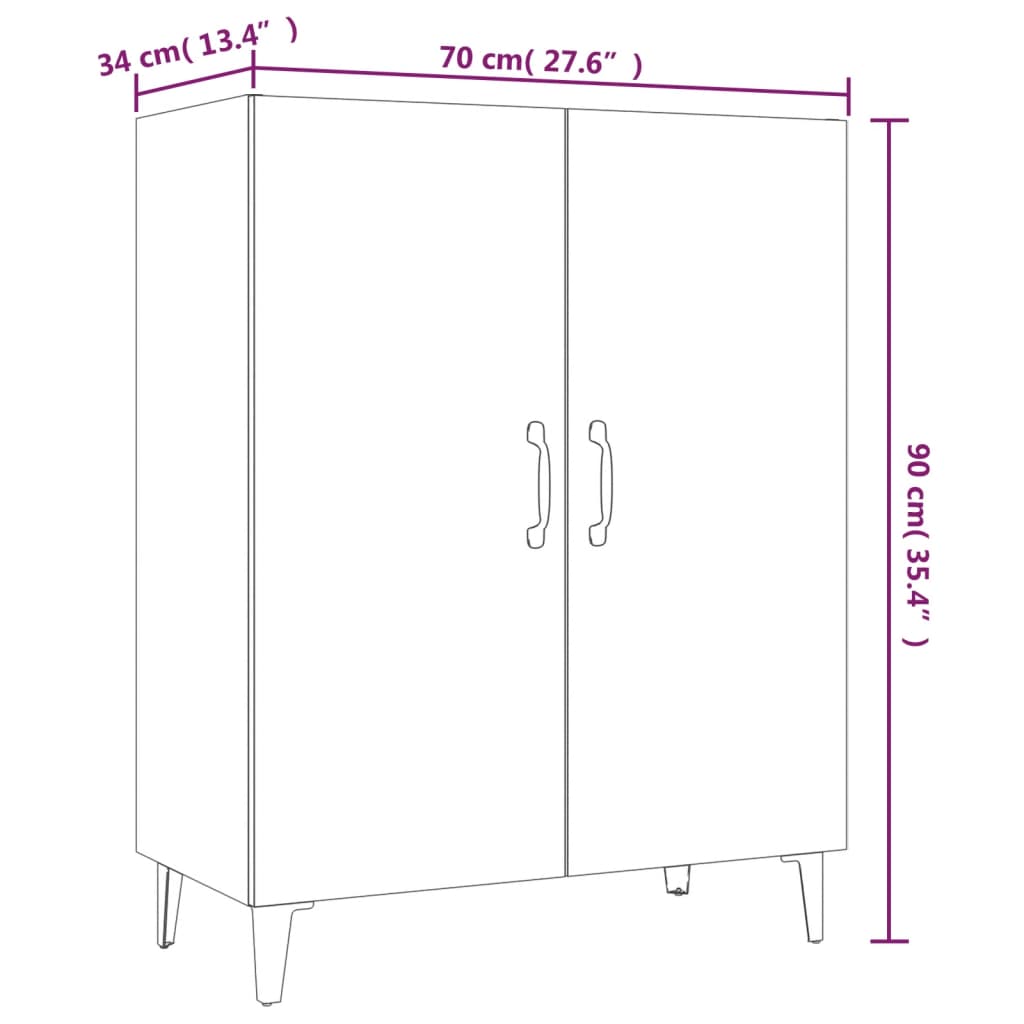 Modern Wooden 2 Door Home Sideboard Storage Cabinet Wood Dining Room Unit