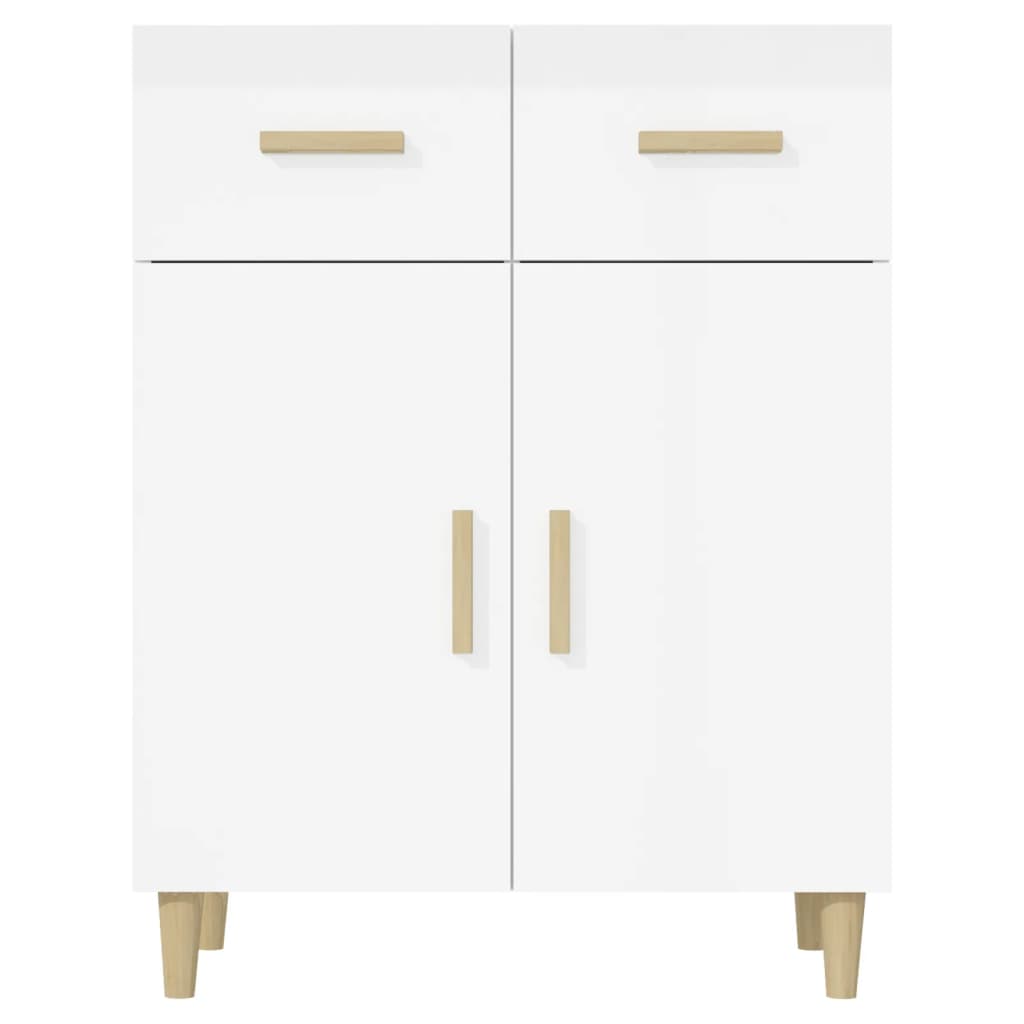 Sideboard High Gloss White 69.5x34x90 cm Engineered Wood