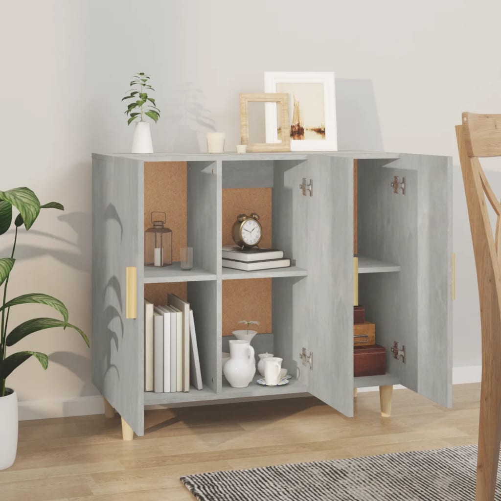 Modern Wooden 3 Door Home Sideboard Storage Cabinet Dining Room Wood Unit
