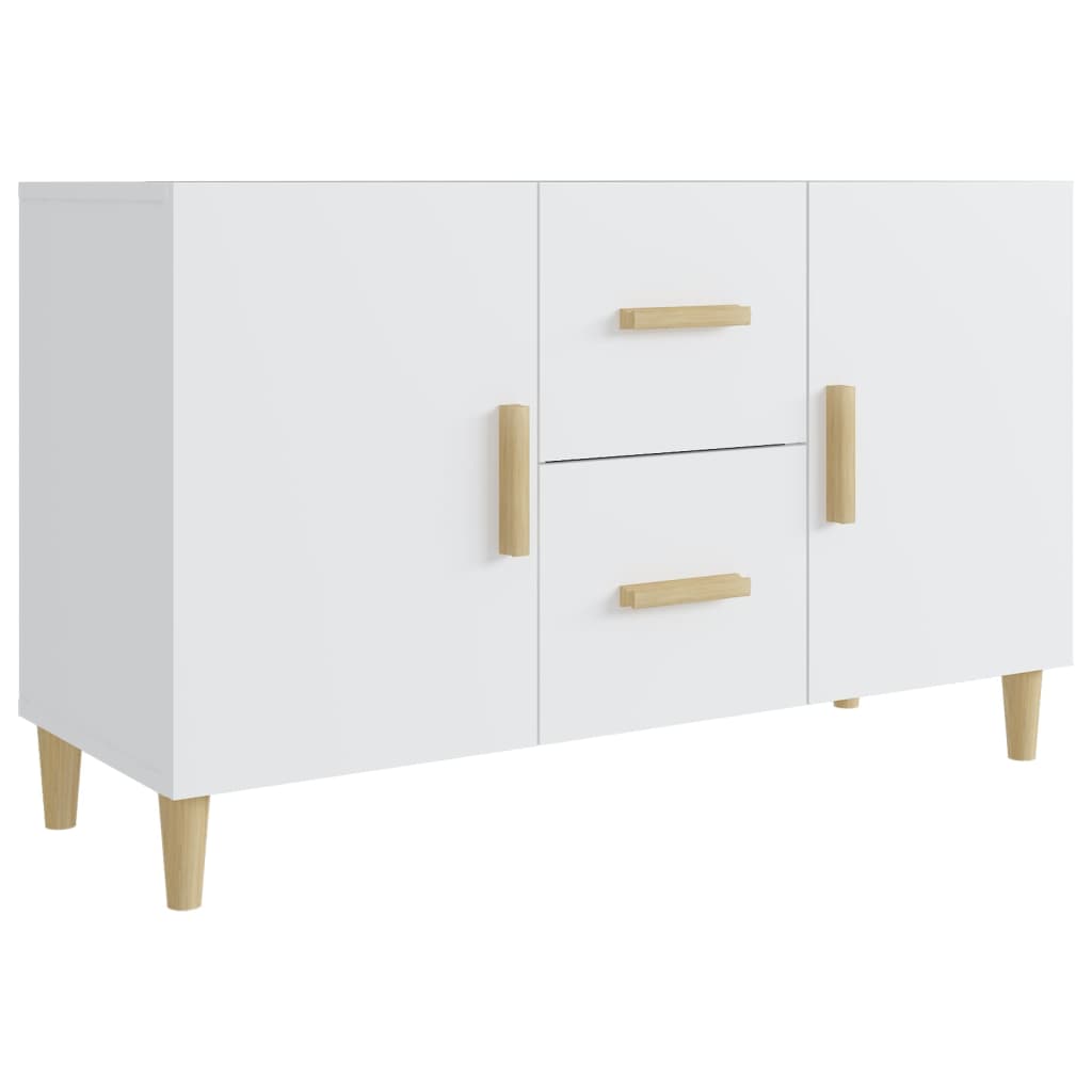 Modern Wooden Sideboard Storage Cabinet Unit With 2 Doors & 2 Drawers Wood