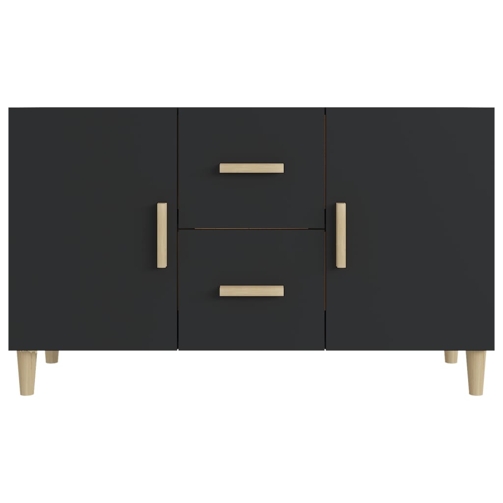 Modern Wooden Sideboard Storage Cabinet Unit With 2 Doors & 2 Drawers Wood