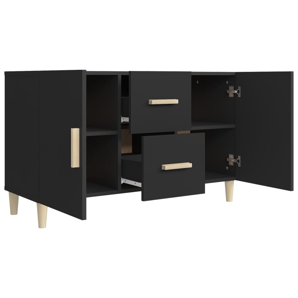 Modern Wooden Sideboard Storage Cabinet Unit With 2 Doors & 2 Drawers Wood