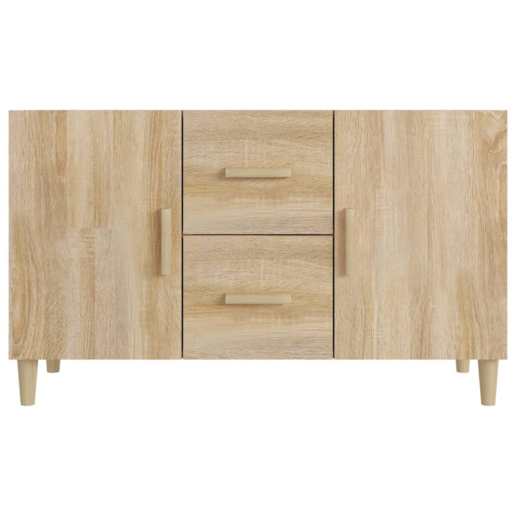 Modern Wooden Sideboard Storage Cabinet Unit With 2 Doors & 2 Drawers Wood