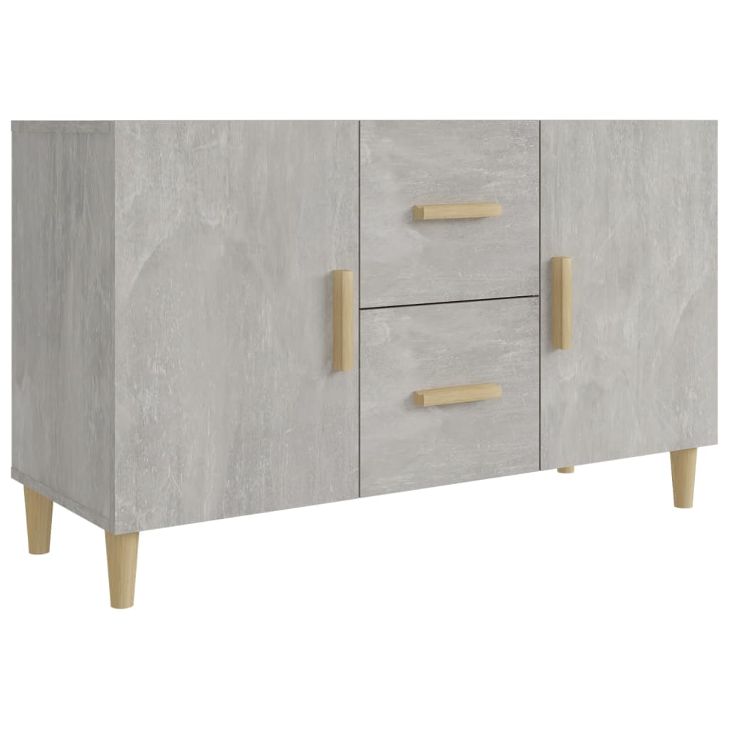 Modern Wooden Sideboard Storage Cabinet Unit With 2 Doors & 2 Drawers Wood