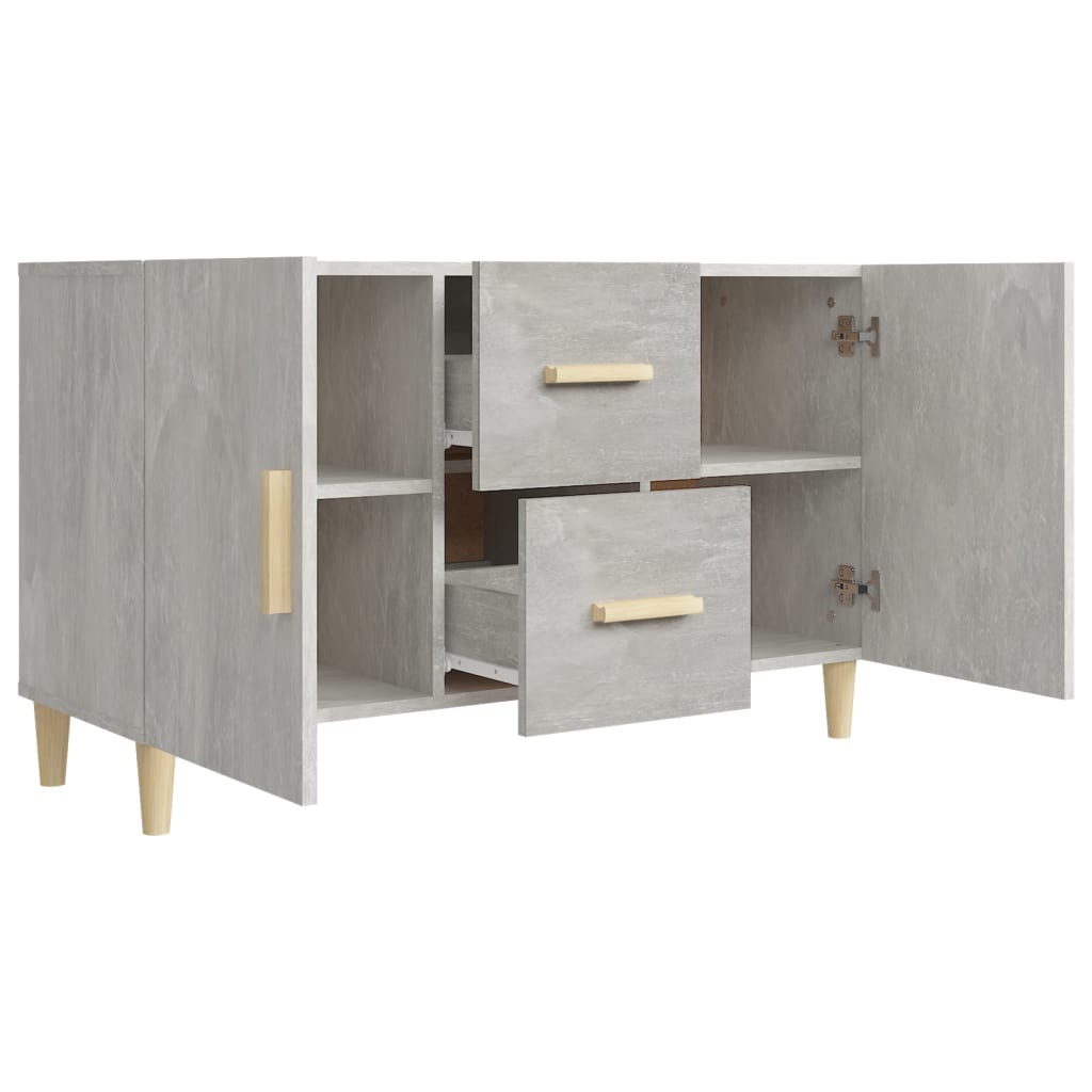 Modern Wooden Sideboard Storage Cabinet Unit With 2 Doors & 2 Drawers Wood