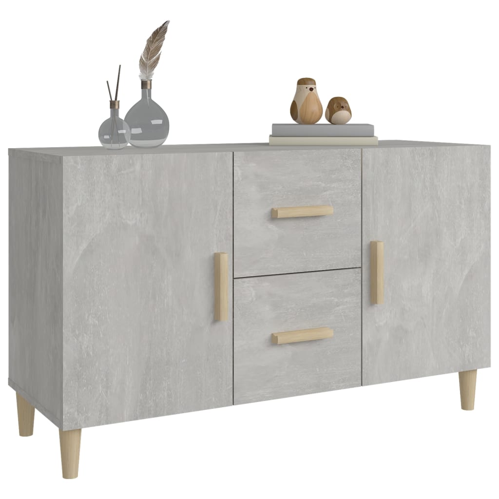 Modern Wooden Sideboard Storage Cabinet Unit With 2 Doors & 2 Drawers Wood