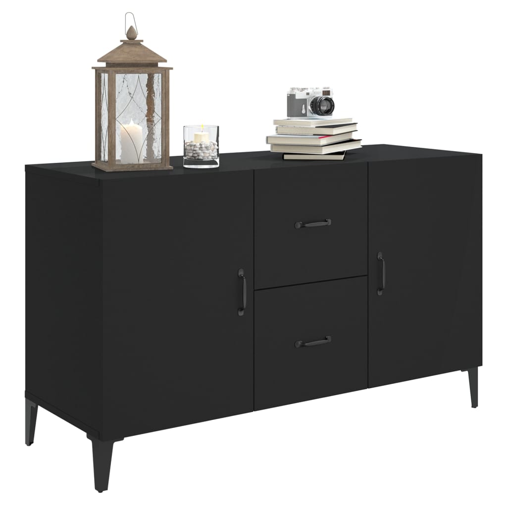 Modern Wooden Sideboard Storage Cabinet Unit With 2 Doors & 2 Drawers Wood