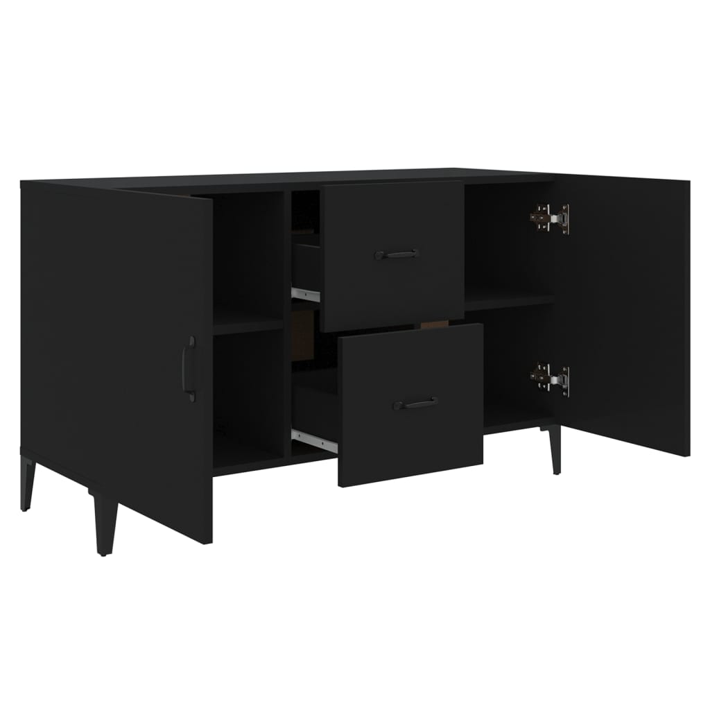 Modern Wooden Sideboard Storage Cabinet Unit With 2 Doors & 2 Drawers Wood