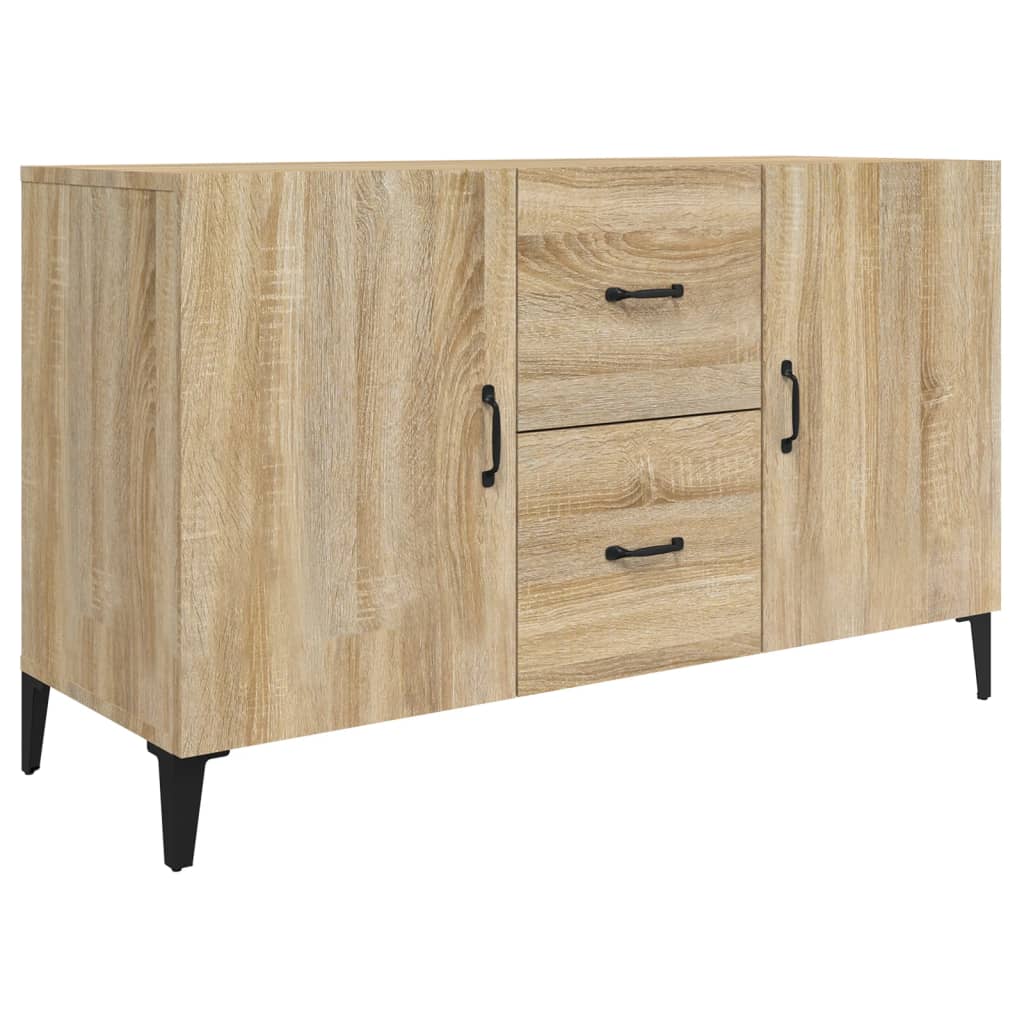 Modern Wooden Sideboard Storage Cabinet Unit With 2 Doors & 2 Drawers Wood