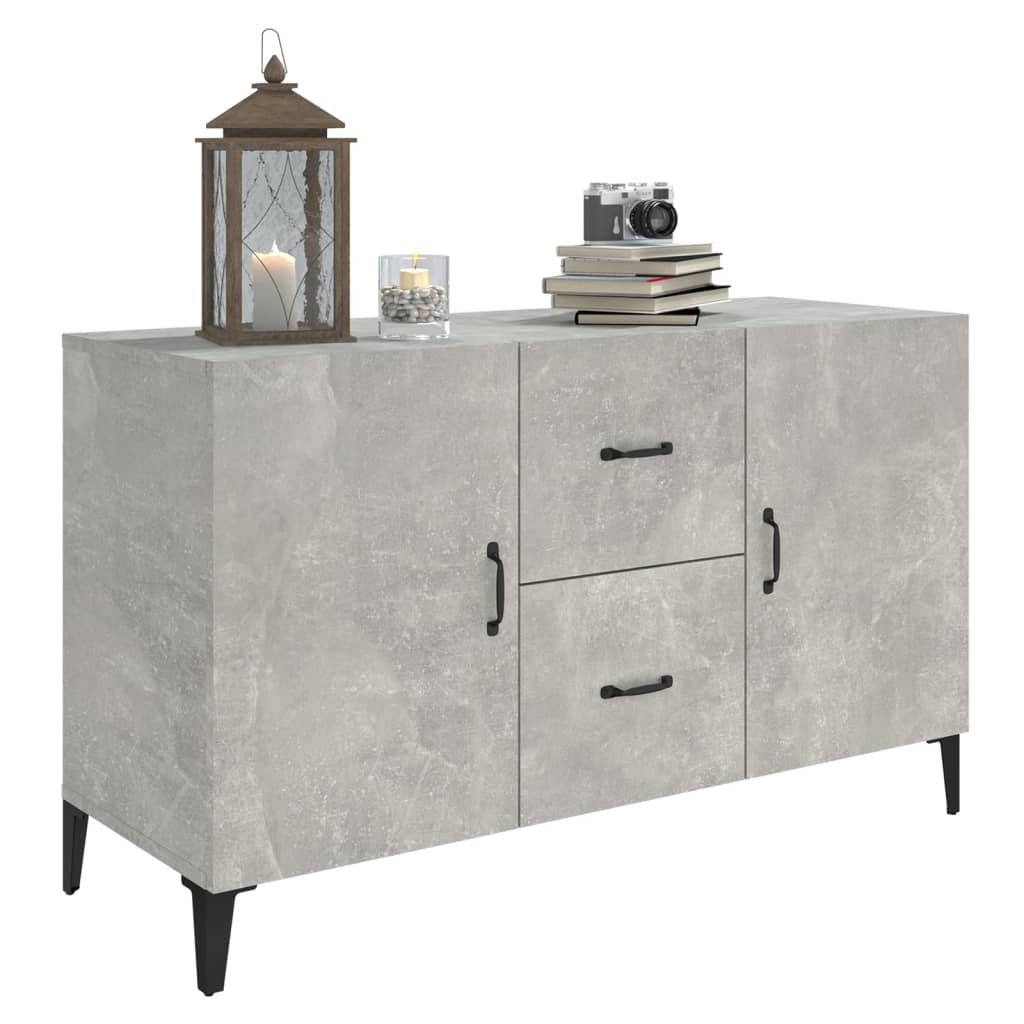 Modern Wooden Sideboard Storage Cabinet Unit With 2 Doors & 2 Drawers Wood