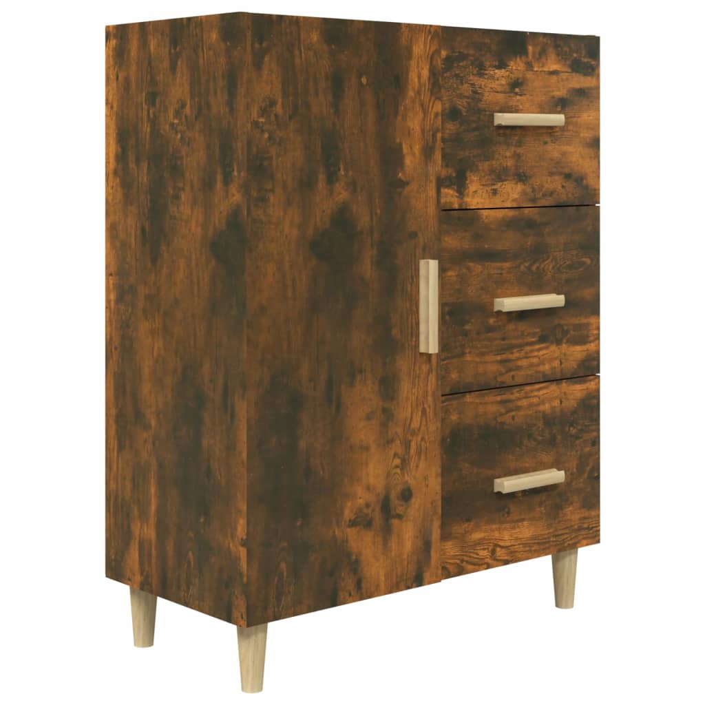 Sideboard Smoked Oak 69.5x34x90 cm Engineered Wood