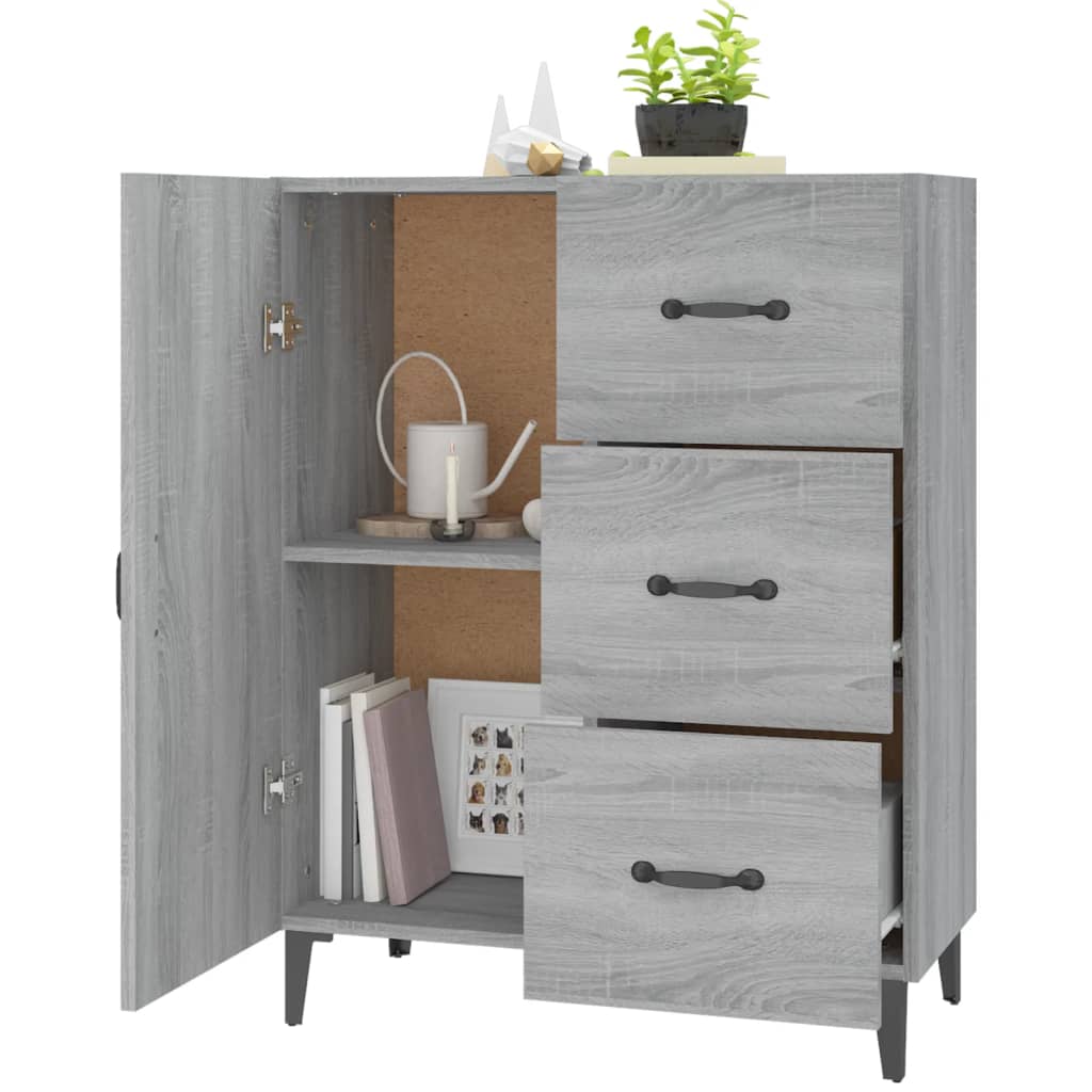 Sideboard Grey Sonoma 69.5x34x90 cm Engineered Wood