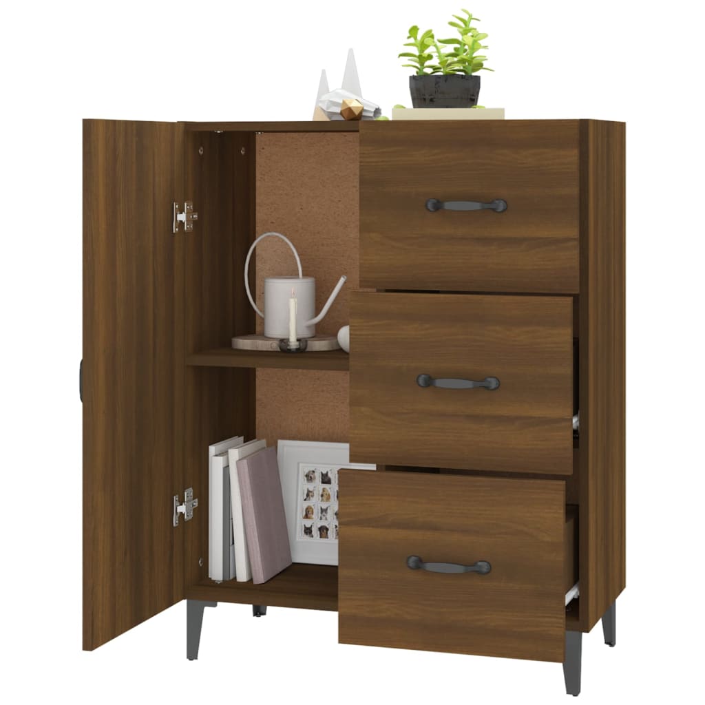 Sideboard Brown Oak 69.5x34x90 cm Engineered Wood