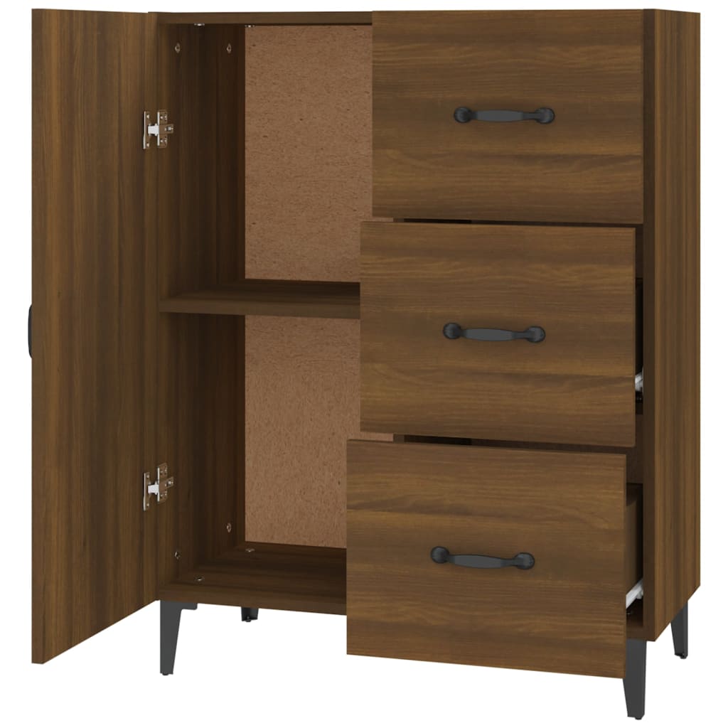 Sideboard Brown Oak 69.5x34x90 cm Engineered Wood