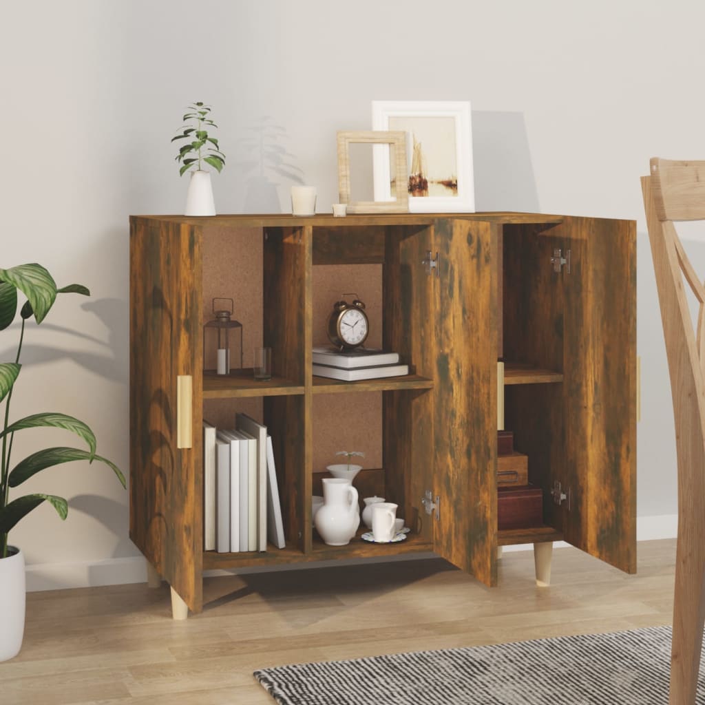 Modern Wooden 3 Door Home Sideboard Storage Cabinet Dining Room Wood Unit