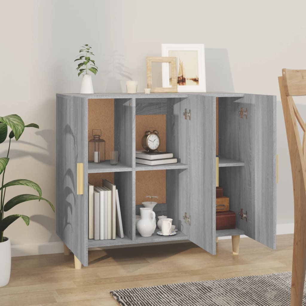Modern Wooden 3 Door Home Sideboard Storage Cabinet Dining Room Wood Unit