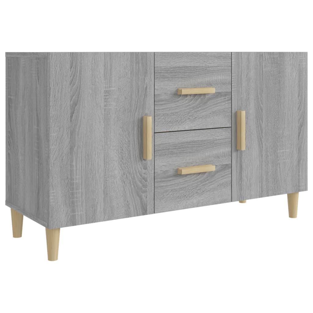 Modern Wooden Sideboard Storage Cabinet Unit With 2 Doors & 2 Drawers Wood