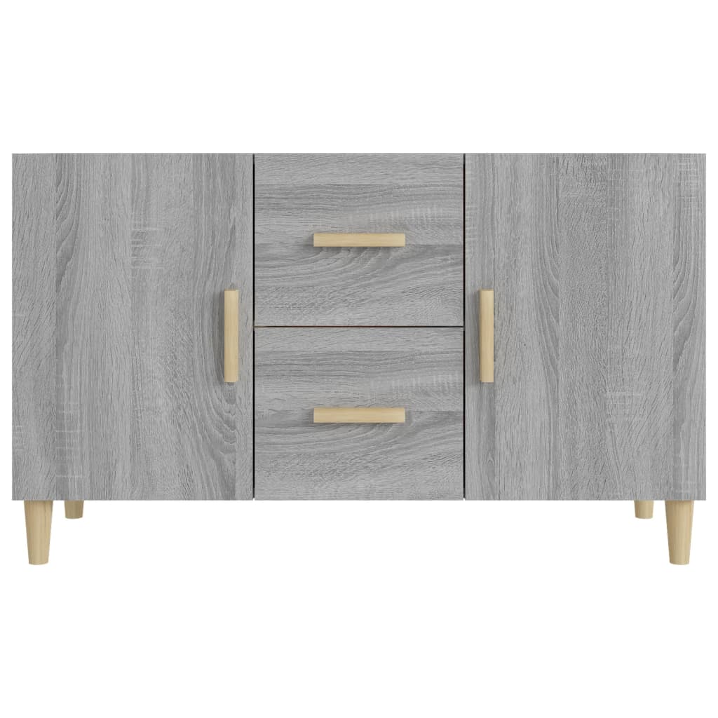 Modern Wooden Sideboard Storage Cabinet Unit With 2 Doors & 2 Drawers Wood