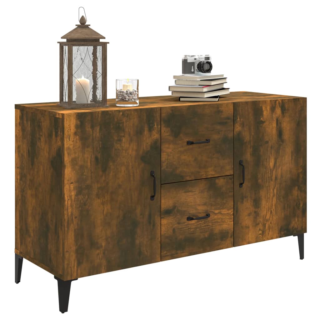 Modern Wooden Sideboard Storage Cabinet Unit With 2 Doors & 2 Drawers Wood