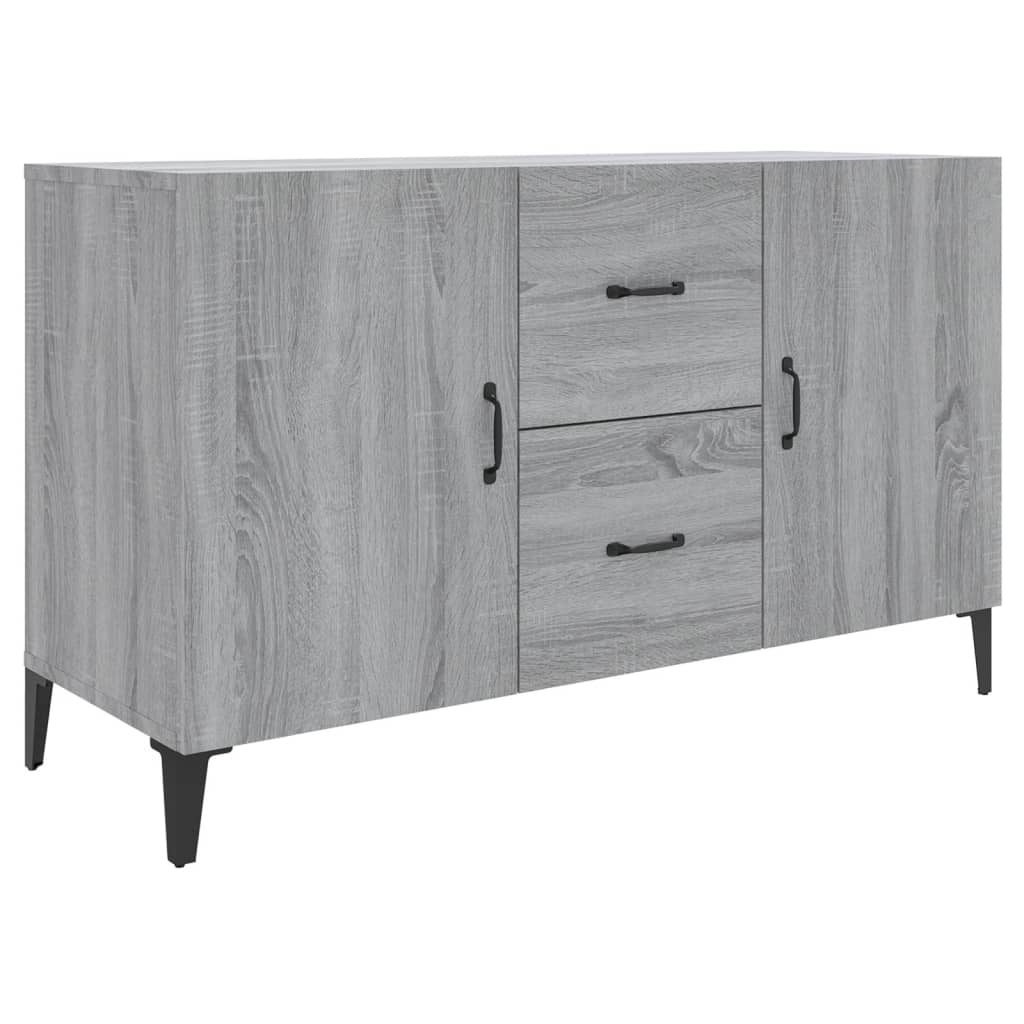 Modern Wooden Sideboard Storage Cabinet Unit With 2 Doors & 2 Drawers Wood