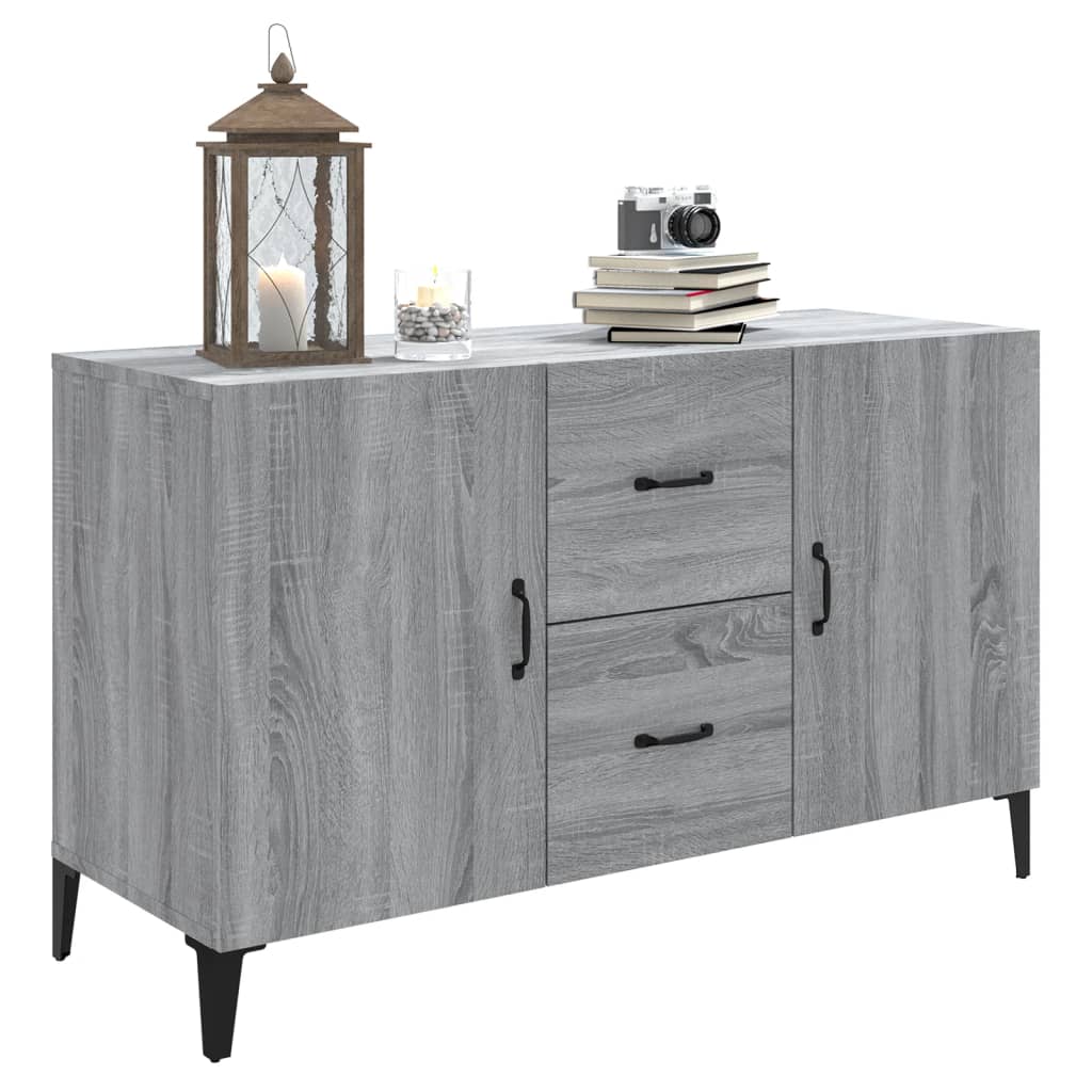 Modern Wooden Sideboard Storage Cabinet Unit With 2 Doors & 2 Drawers Wood