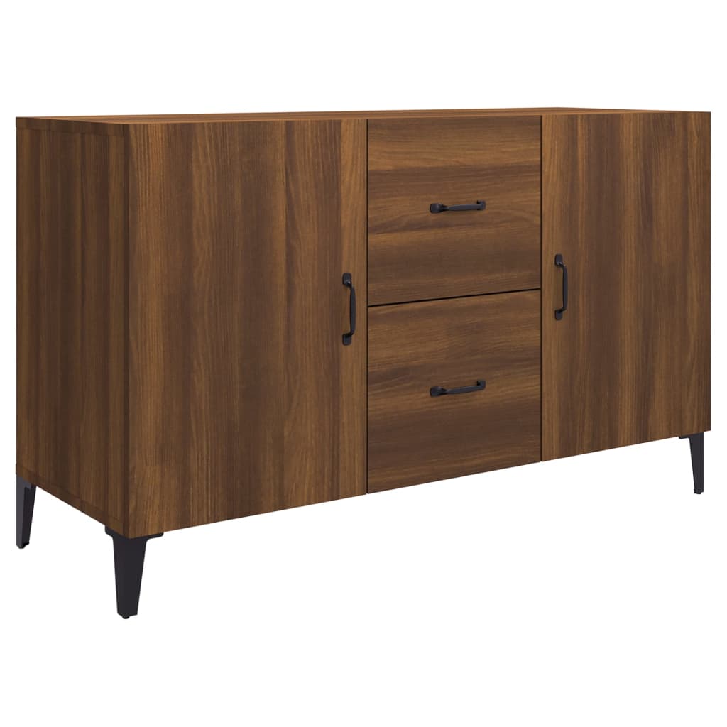 Modern Wooden Sideboard Storage Cabinet Unit With 2 Doors & 2 Drawers Wood