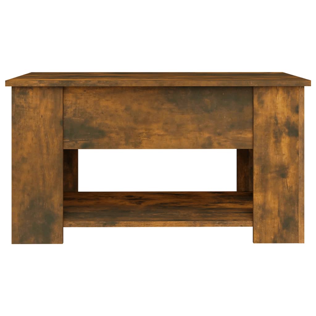 Modern Wooden Living Room Coffee Table With Lift Top Design & Storage Shelf Wood