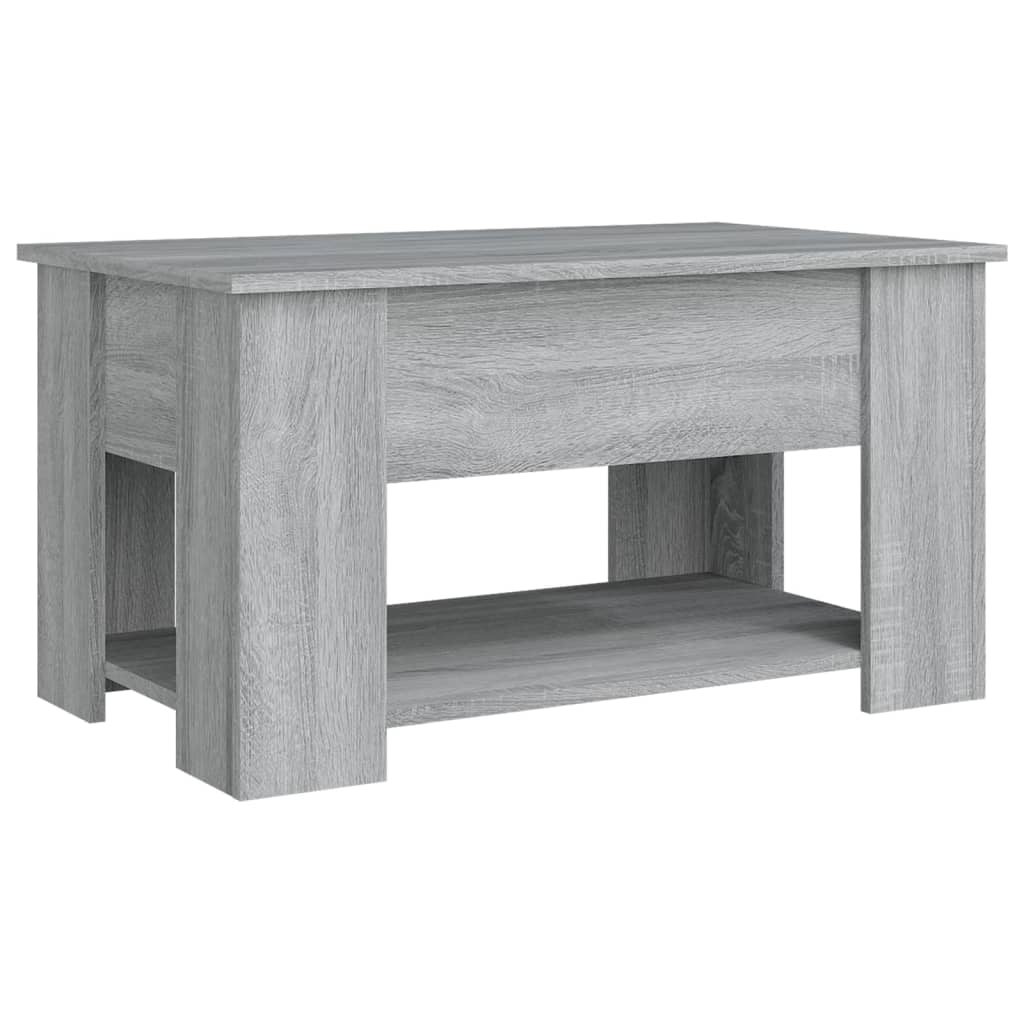 Modern Wooden Living Room Coffee Table With Lift Top Design & Storage Shelf Wood