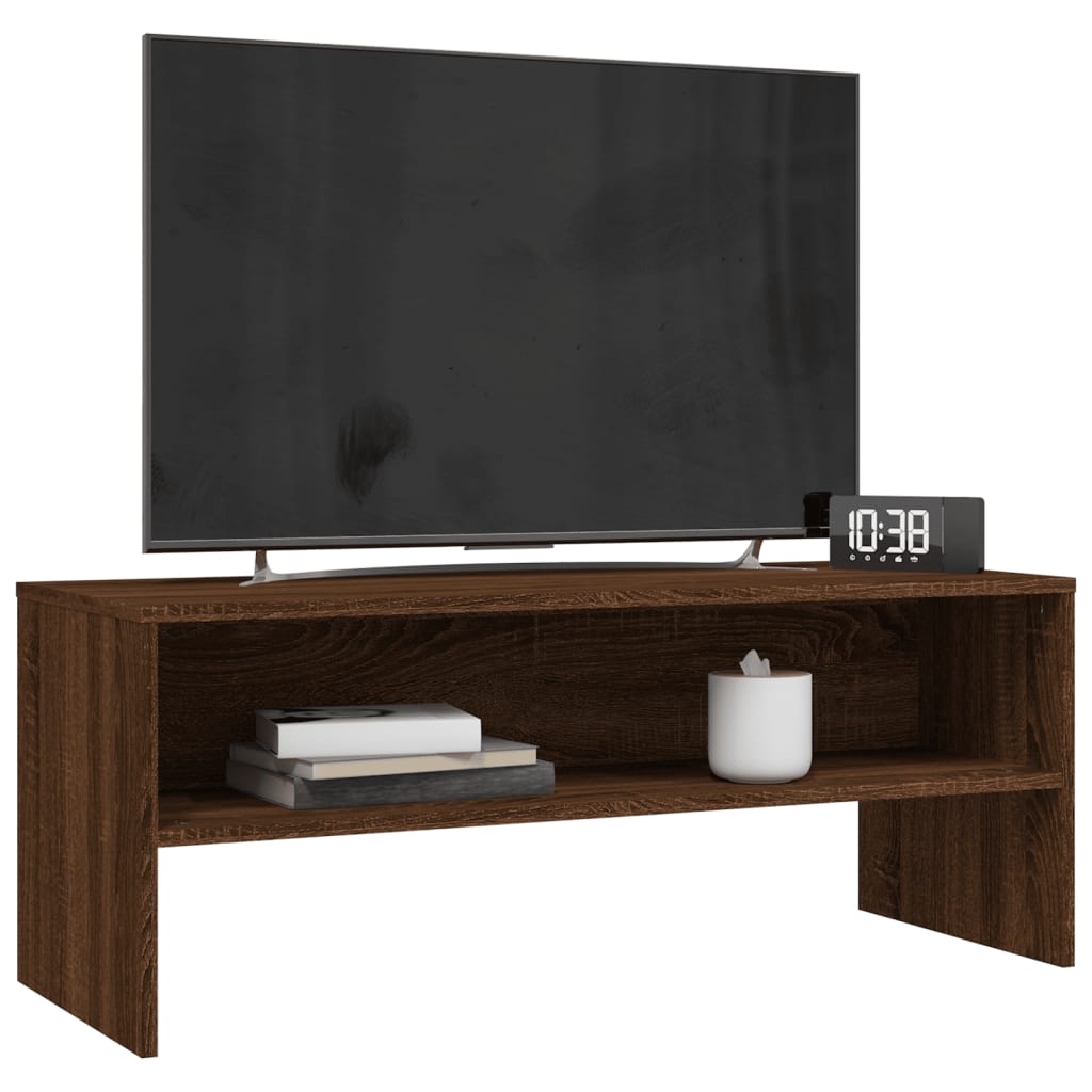 TV Cabinet Brown Oak 100x40x40 cm Engineered Wood