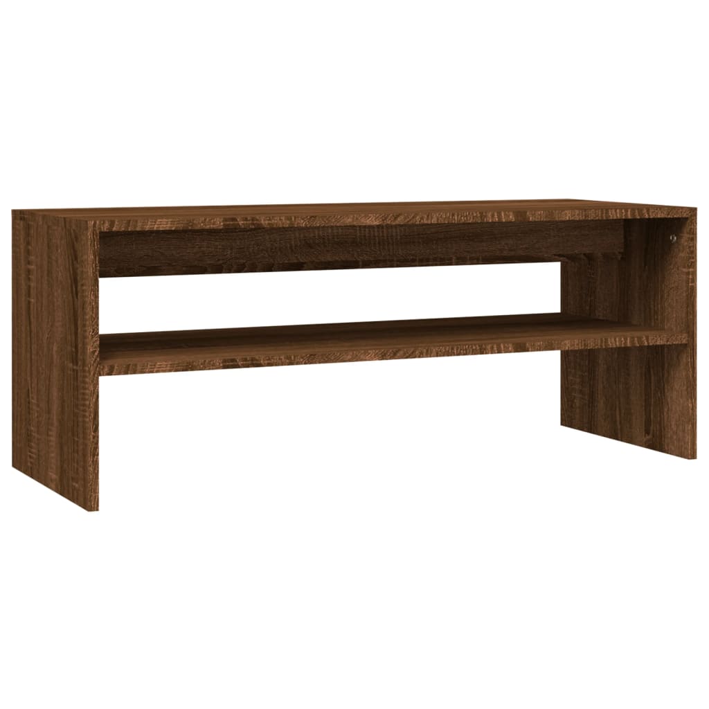 Coffee Table Brown Oak 100x40x40 cm Engineered Wood