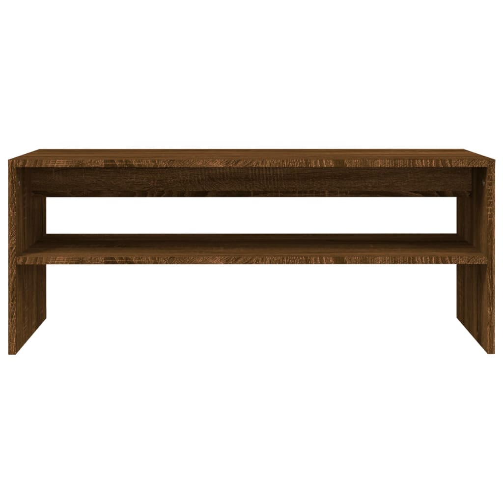 Coffee Table Brown Oak 100x40x40 cm Engineered Wood