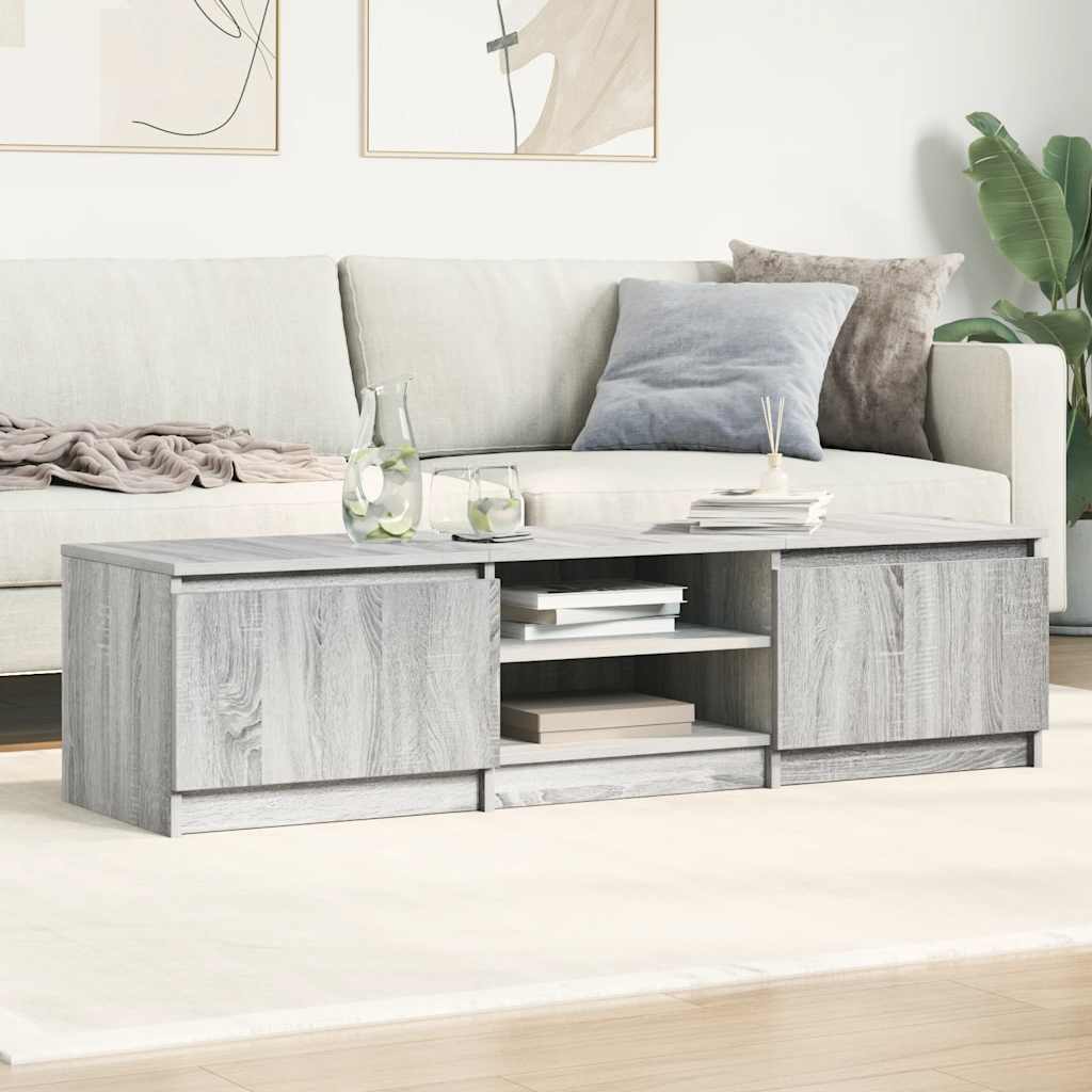 Modern Wooden 55 Inch TV Tele Stand Unit Cabinet With 2 Doors & Open Storage